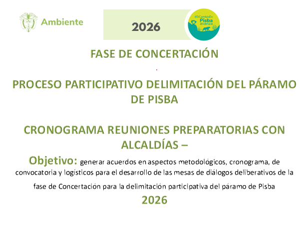 Fase de Concertacion 2026